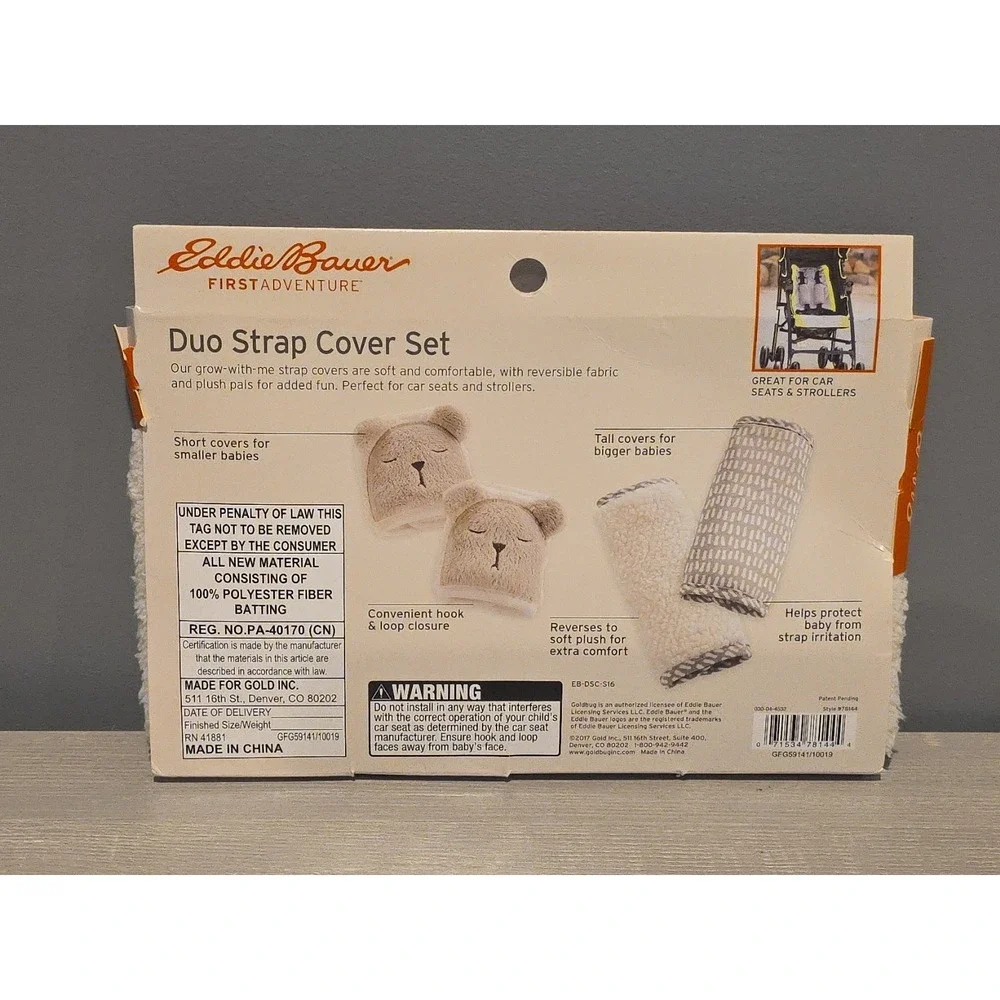 Eddie Bauer Duo Strap‎ Cover Set For Babies Brand New